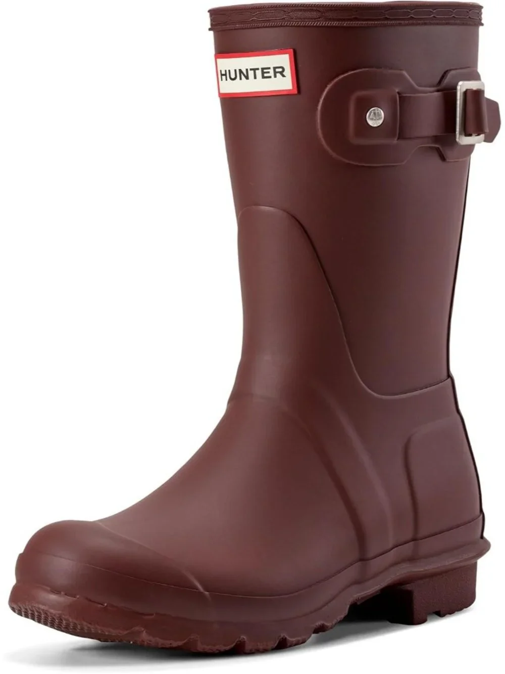 Women's Dark Purple Original Short Mid Calf Cushioned Waterproof Rain Boots